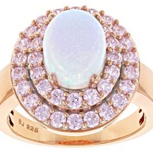 BELLA LUCE - ESOTICA 4.17CTW LAB CREATED OPAL & DIAMOND SIMULANT ETERNO Size12